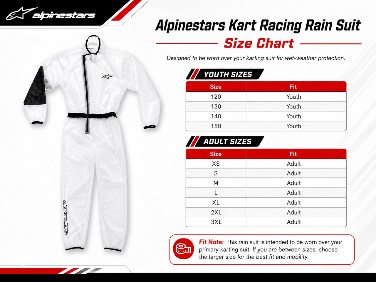 Alpinestars Kart Racing Rain Suit
