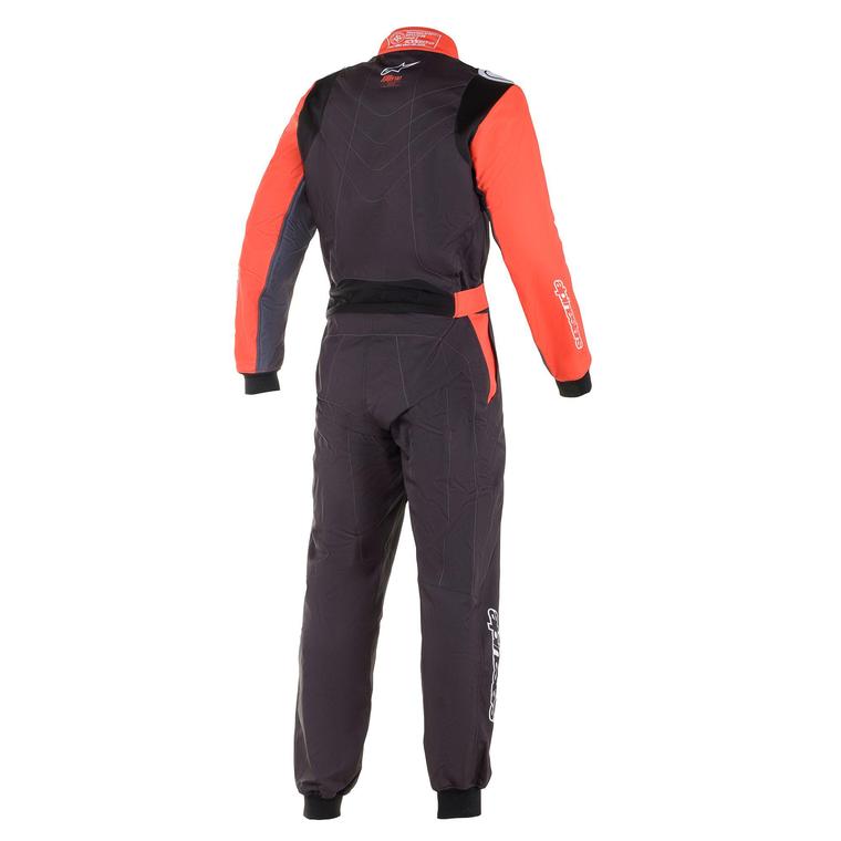 Alpinestars KMX-9 v2 Graphic 1 Kart Racing Suit - Competition MotorsportAlpinestars KMX-9 v2 Graphic 1 Kart Racing Suit Black / Red Rear Image