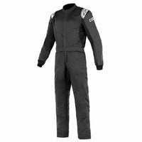 Thumbnail for Alpinestars Knoxville v2 Driver Race Suit charcoal and black front view with SFI 3.2A/5 fire-resistant construction.