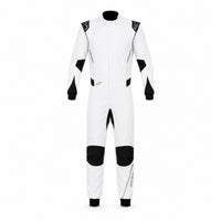 Thumbnail for Alpinestars racing suit in white with black accents shown from the front on a clean white background