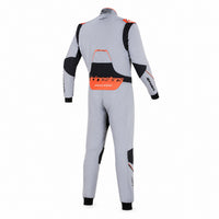 Thumbnail for Alpinestars racing suit in white with black accents shown from the rear on a clean white background