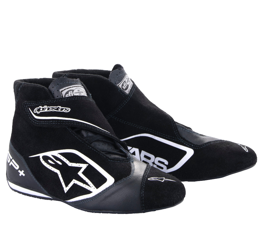 Alpinestars SP+ racing shoes black and white pair angle1-image