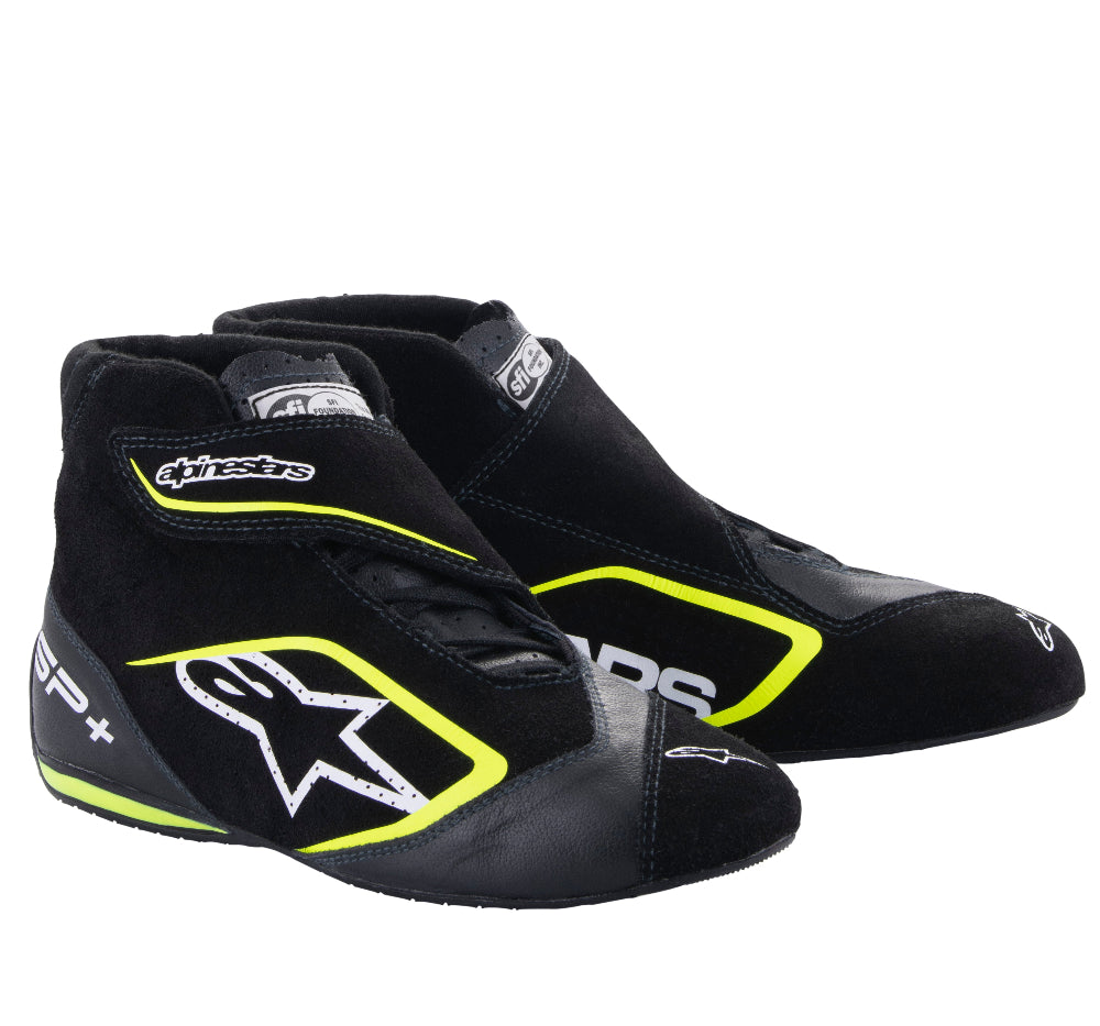 Alpinestars SP+ racing shoes black and yellow pair angle1-image