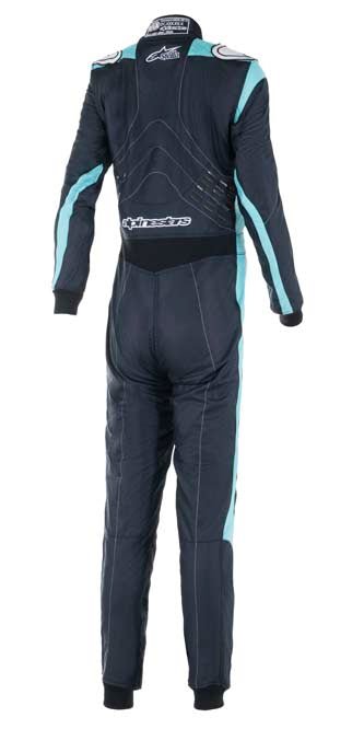 ALPINESTARS STELLA GP GP PRO COMP V2 WOMENS RACE SUIT BLACK BLUE BACK IMAGE