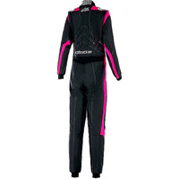 Thumbnail for Alpinestars Stella GP Pro Comp v2 race suit black pink back back view on a clean white Shopify-ready background.