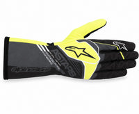 Thumbnail for Alpinestars Tech-1 K Race v2 Corporate karting gloves in black and yellow facing right on a white background