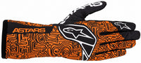 Thumbnail for Alpinestars Tech-1 K Race v2 Vertical karting gloves in black and orange facing right on a white background