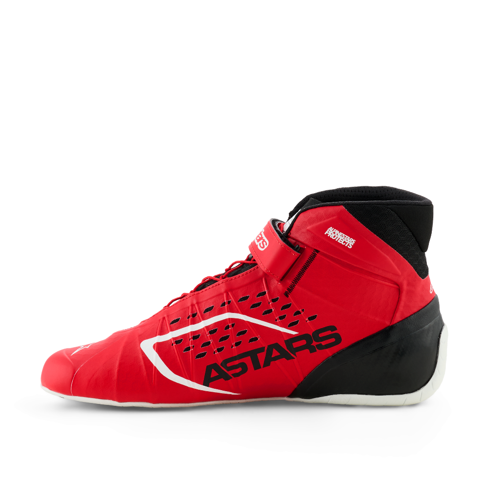 Alpinestars Tech-1 KX v3 karting shoes red black white left side view