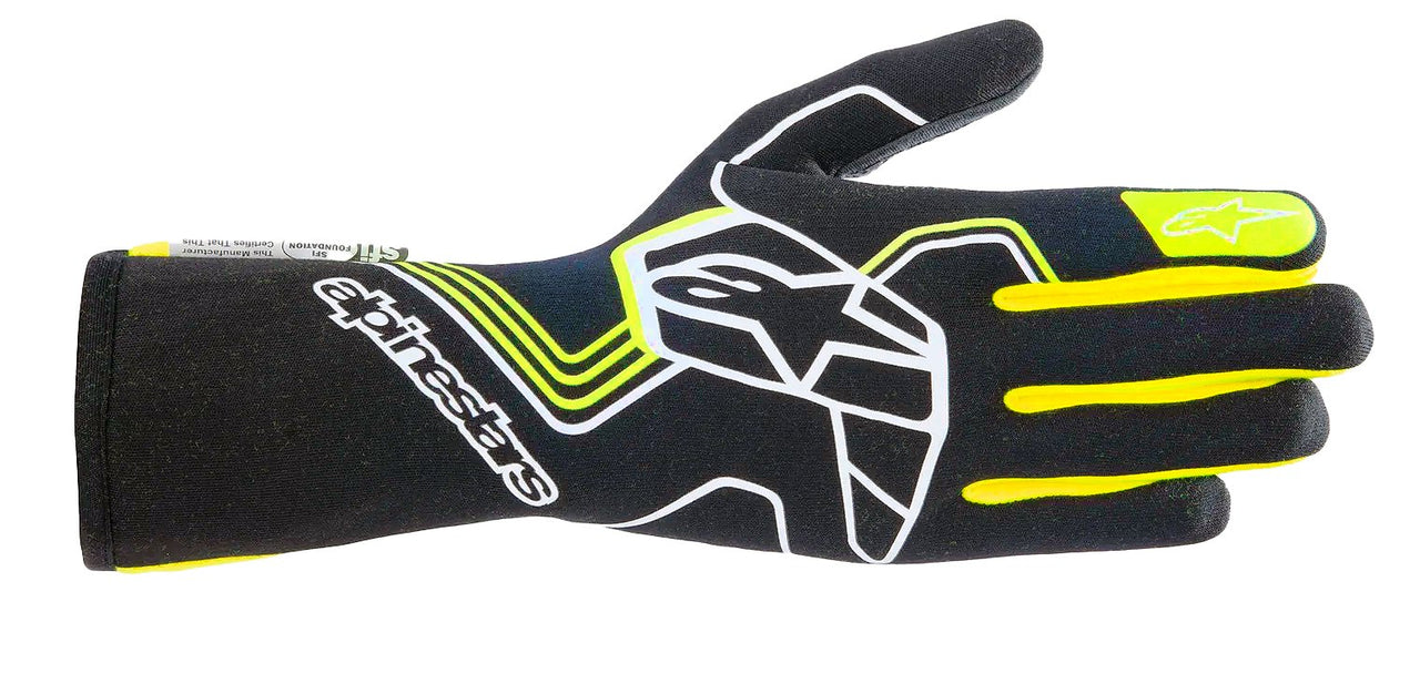 alpinestars-tech-1-race-v4-nomex-Race-gloves-Black/Yellow-Image