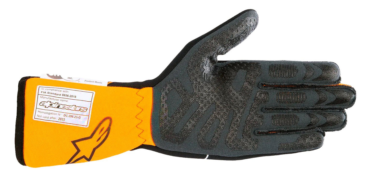 alpinestars-tech-1-race-v4-nomex-Race-gloves-Black/orange-Palm-Image