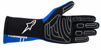 Thumbnail for Alpinestars Tech-1 Start v4 blue and black racing glove showing the silicone grip palm on a white background