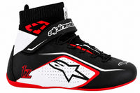 Thumbnail for Alpinestars Tech-1 Z v2 racing shoe in black, white, and red, shown in a right-facing side view on a white background.