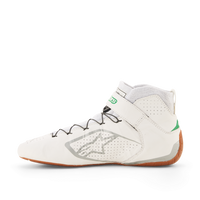 Thumbnail for Alpinestars Tech-1 Z v3 racing shoes white green fluo left side view