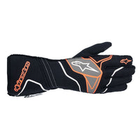 Thumbnail for alpinestars-tech-1-zx-v2-nomex-gloves-black-orange-top-image