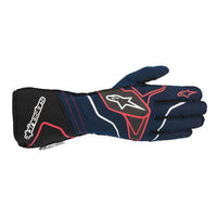 Thumbnail for alpinestars-tech-1-zx-v2-nomex-gloves-navy-red-top-image