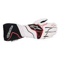 Thumbnail for alpinestars-tech-1-zx-v2-nomex-gloves-white-red-top-image