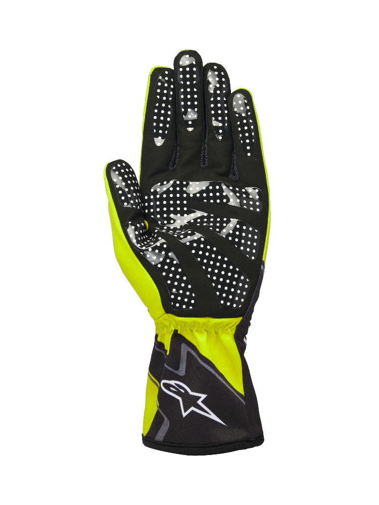 Alpinestars Tech-1 K Race V2 Graphic 1 Yellow karting gloves palm view image
