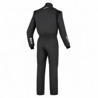 Thumbnail for Alpinestars Vapor Driver Race Suit black and white back view with SFI-rated fire-resistant construction.