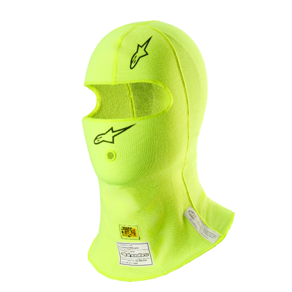 Alpinestars ZX EVO V3 Nomex Balaclava Yellow Fluo front view

