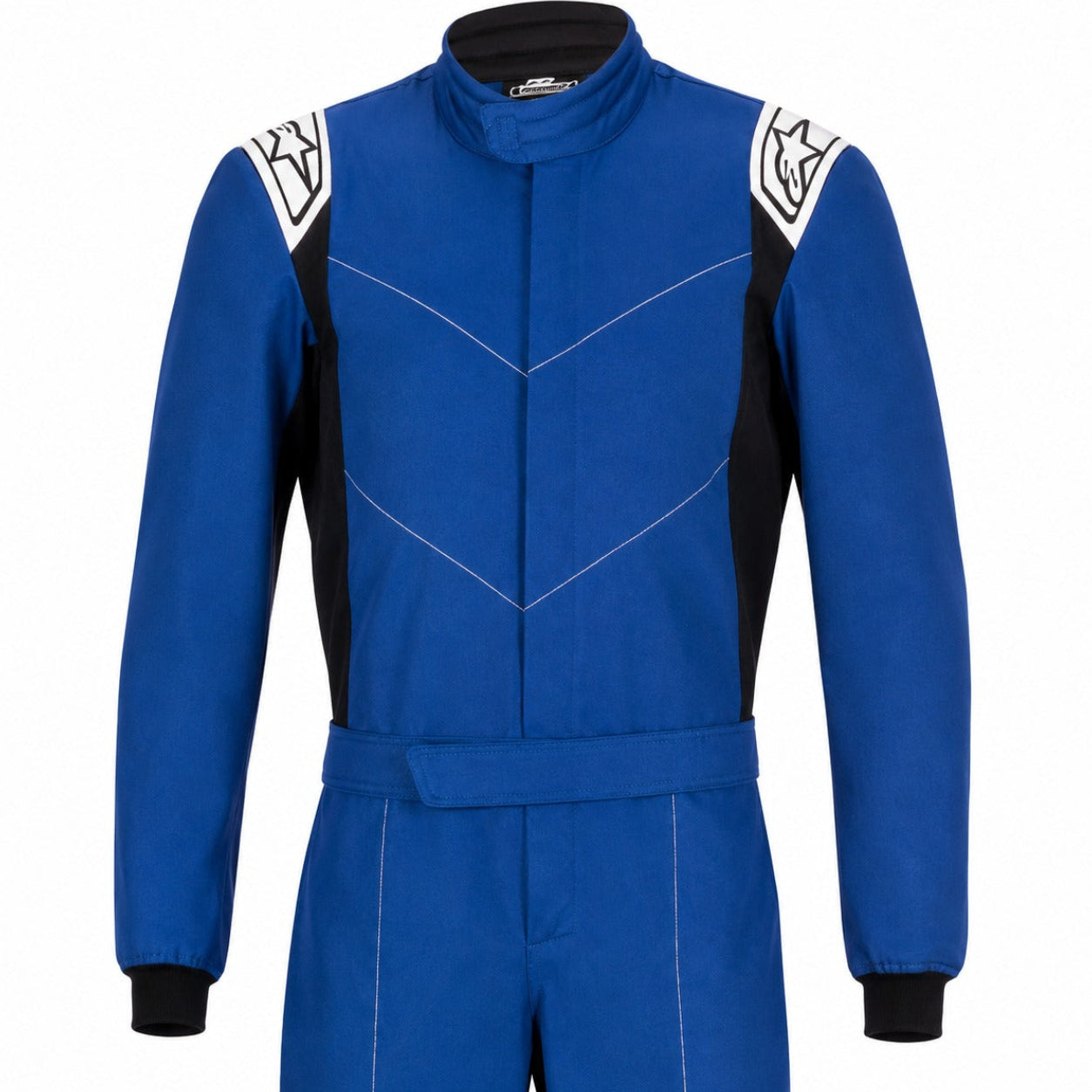 Alpinestars Indoor Kart Racing Suit V2 in blue half front view
