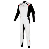 Thumbnail for Alpinestars KMX-5 V3 Karting Suit in white, black, and red front view