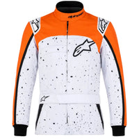 Thumbnail for Alpinestars KMX-9 V3 Graphic 6 Kart Racing Suit in white and orange