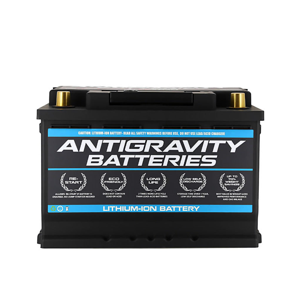Antigravity Batteries lithium-ion H6 race car battery on a white background