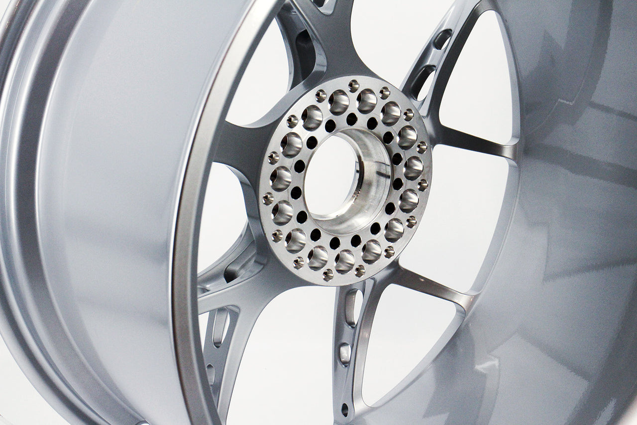 BBS FI-R forged racing wheel mounting flange closeup