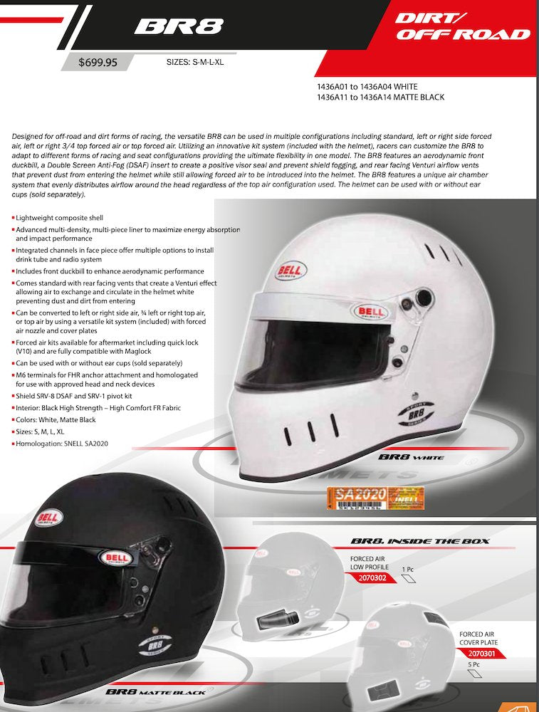 Bell BR8 Helmet SA2020 - Competition Motorsport