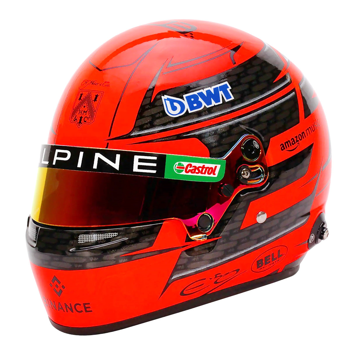 Bell Mini Helmet 2024 4100311 Esteban Ocon Left Three-Quarters 3Q Image