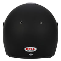 Thumbnail for Bell GP2 Youth Sport matte black helmet rear view with Bell logo and smooth shell