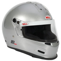 Thumbnail for Front left angle view of Bell GP2 Youth Sport metallic silver helmet
