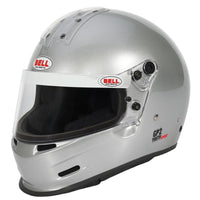 Thumbnail for Bell GP2 Youth Sport helmet in metallic silver shown from front right angle
