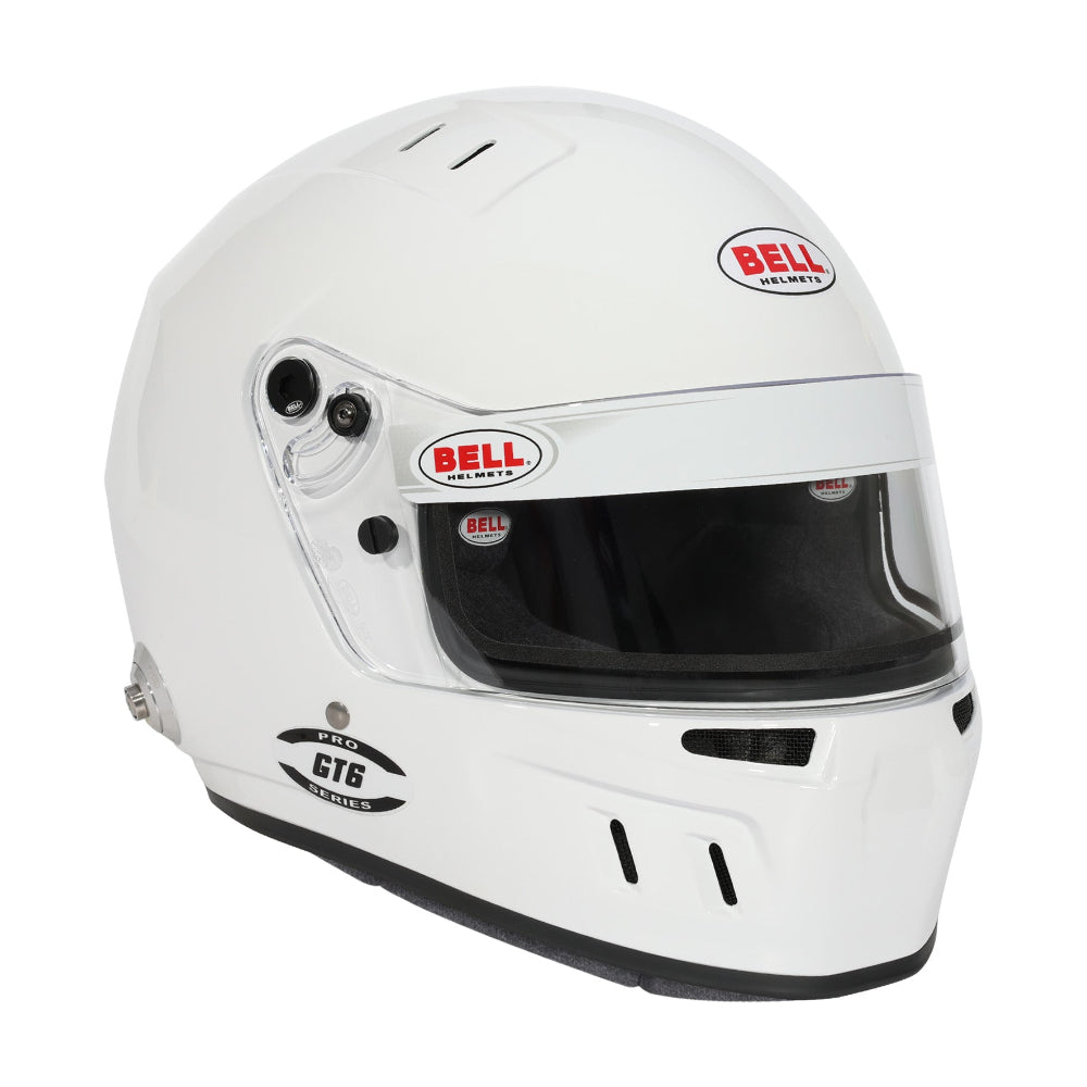 Bell GT6 Pro white helmet left side profile