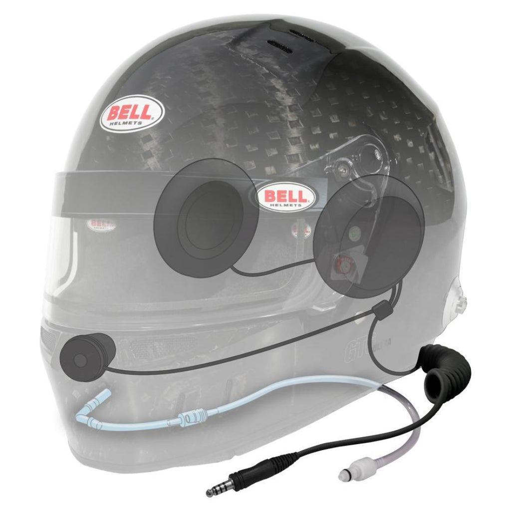 Bell GT6 Ultra Carbon helmet internal communication wiring and speaker layout image