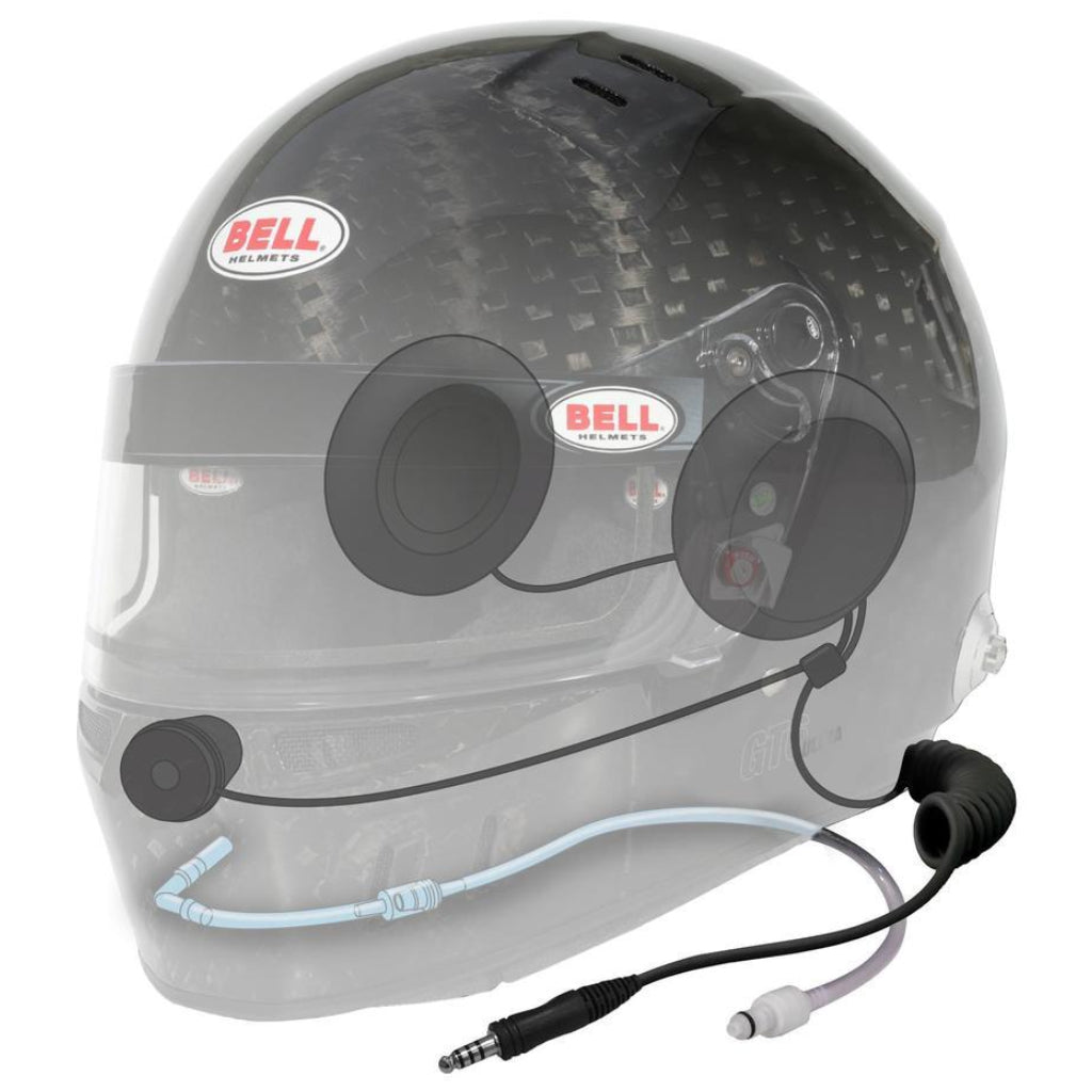Bell GT6 RD ULTRA-4C Carbon helmet internal communication wiring and speaker layout image