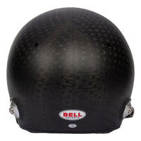 Thumbnail for Bell HP10 Rally WW carbon helmet rear view showing carbon weave shell and hardware image