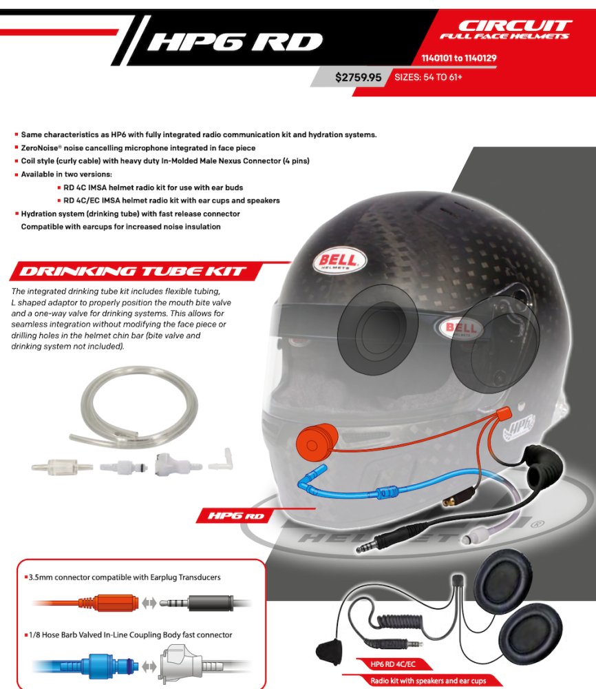 bell helmet ear cups Bell HP6 8860-2018 RD-4C/EC Carbon Fiber Helmet with Built-in Earcup Speakers /Hydration