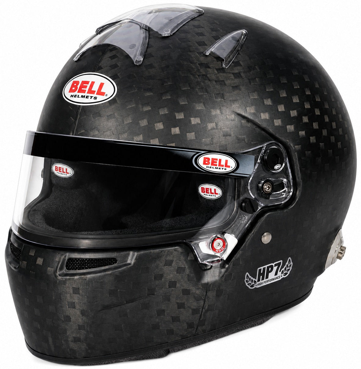 Bell HP7 EVO-IV Carbon Racing Helmet in front-left three-quarter view