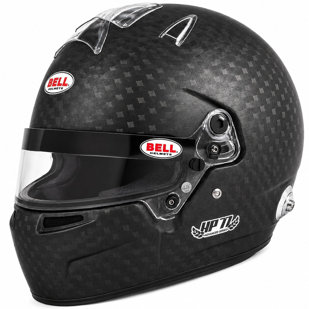Bell HP77 8860-2018 Carbon Fiber Racing Helmet in front-left three-quarter view