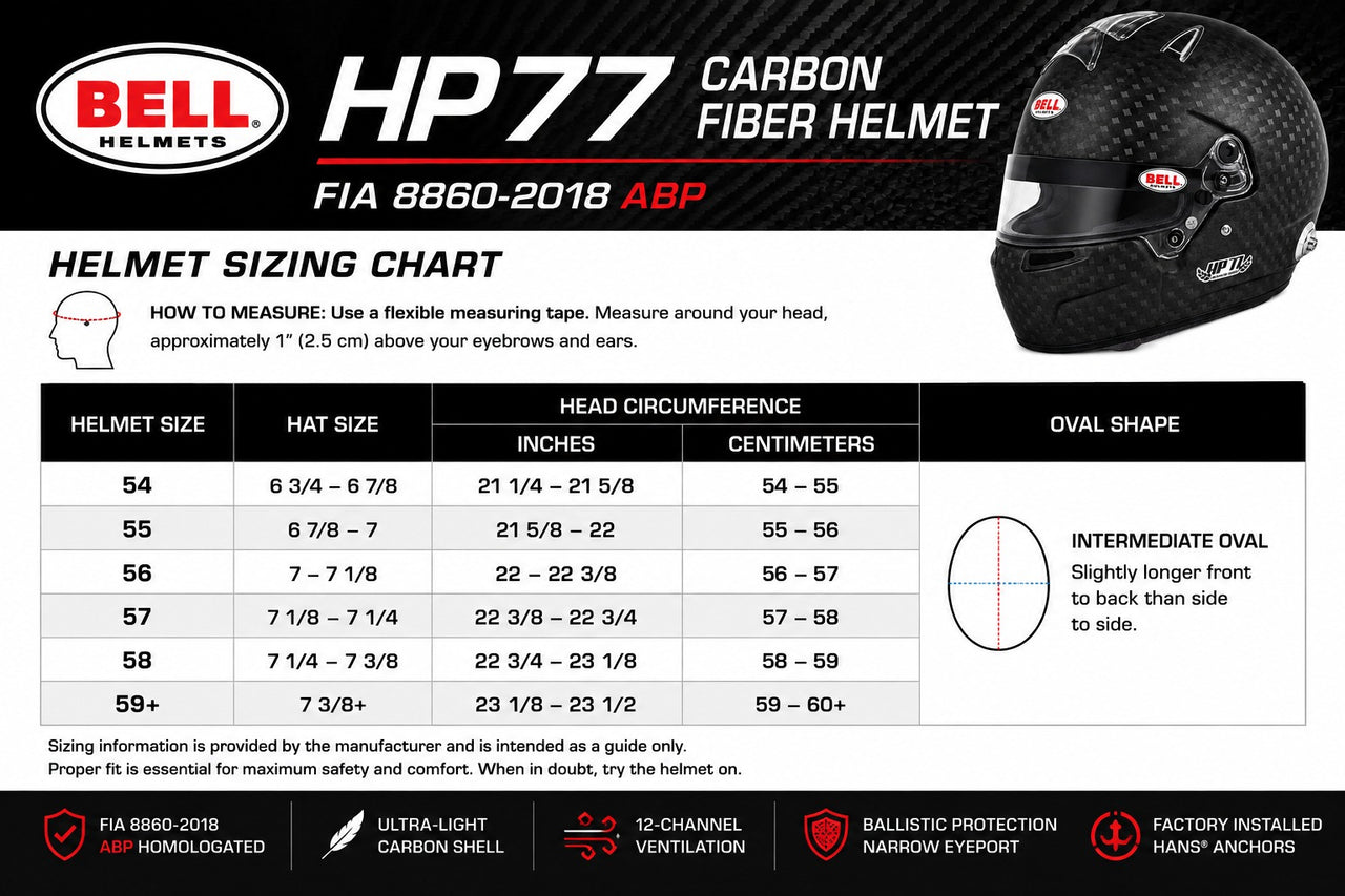 Bell HP77 Carbon Fiber Helmet
