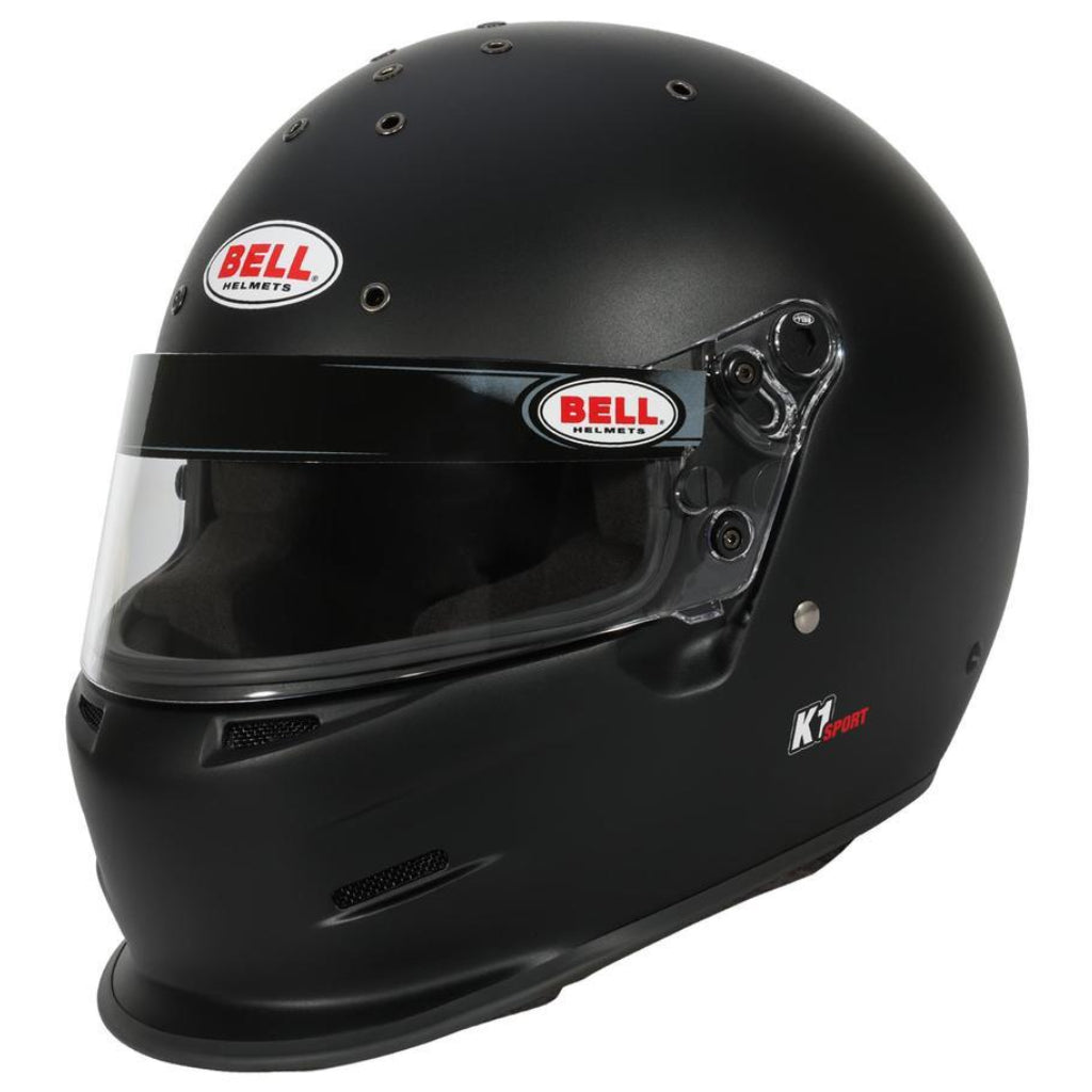 Bell K1 Sport matte black helmet front three quarter view