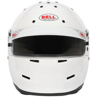 Thumbnail for Bell K1 Sport white full face racing helmet front view with clear visor image