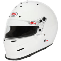 Thumbnail for Bell K1 Sport white full face helmet front left angle with clear visor image