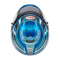 Thumbnail for Bell KC7 CMR Champion Pro Series karting helmet top view showing ventilation channels and graphic layout