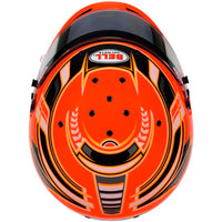 Thumbnail for Bell KC7 CMR Champion Pro Series karting helmet top view showing airflow channels and graphic layout