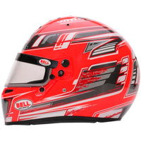 Thumbnail for Bell KC7 CMR Champion Pro Series karting helmet red left side profile showing aerodynamic shell and graphics
