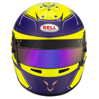 Thumbnail for Bell KC7-CMR Lewis Hamilton Karting Helmet 2022 FIA CMR2016 front view with purple visor