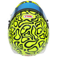 Thumbnail for Top view of Bell KC7 CMR Pro Lando Norris karting helmet highlighting ventilation and graphic pattern image