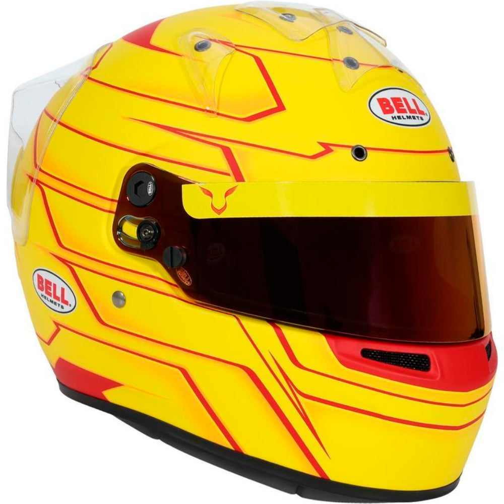 Bell KC7 CMR Pro Lewis Hamilton 2026 karting helmet front right angle with tinted visor and race-inspired graphics-image